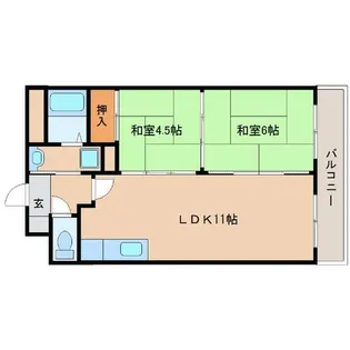 ベルメゾン若王寺【5階】の間取り