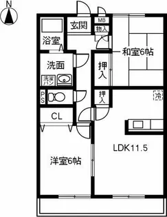 WEST WINDSOR【302号室】の間取り
