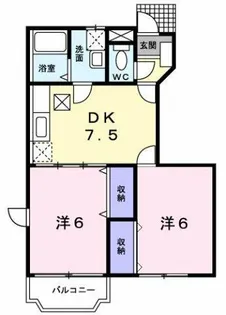 メゾンジュネス【1階】の間取り