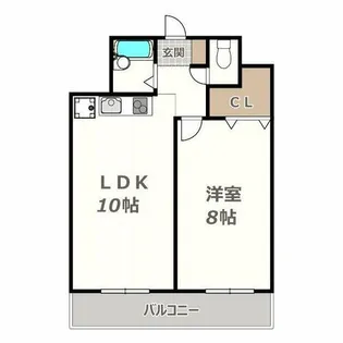 モンテベルデ北田辺【3階】の間取り