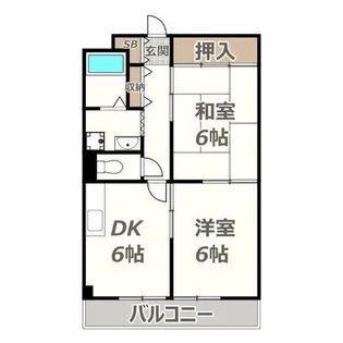ドリームコート東住吉【302号室】の間取り