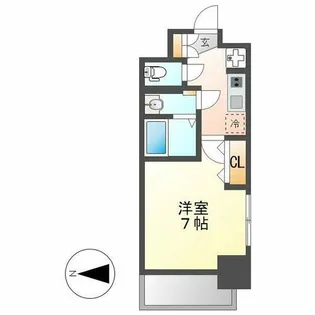 エステムコート名古屋新栄アクシス【4階】の間取り