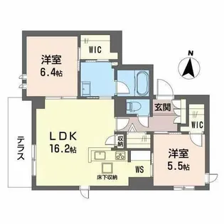 シャーメゾン エレガンス【1階】の間取り