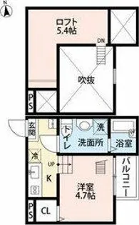 ラ・ロシェル(ラロシェル)【2階】の間取り