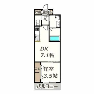 レオンコンフォート天王寺東【9階】の間取り