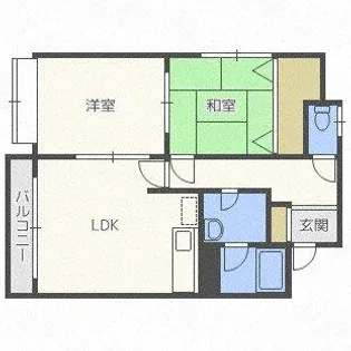 サンポォーハイツ【102号室】の間取り