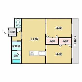 リーベ高宮3丁目【4階】の間取り