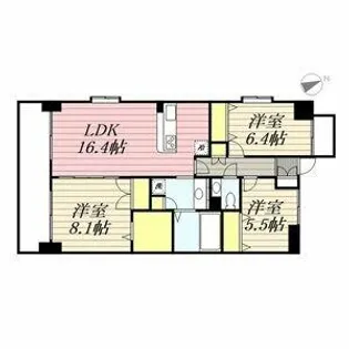 CRESTY藤崎【402号室】の間取り