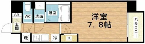 カーサレグラス城東セントラル【6階】の間取り