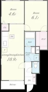 ポムダムール【1階】の間取り