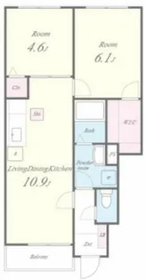 ポムダムール【1階】の間取り