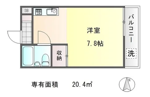 サンライズ大山【3階】の間取り