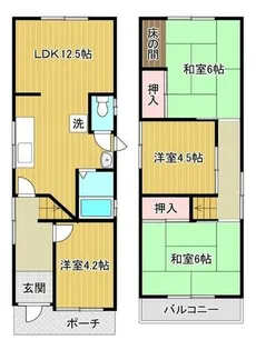 大阪府堺市東区高松【一戸建】の間取り