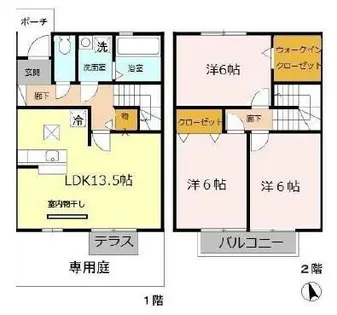 パストラル田寺 A棟【1階】の間取り