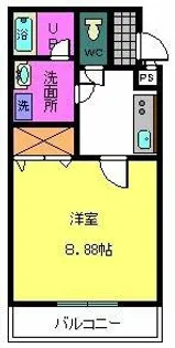 大阪府大阪狭山市茱萸木7丁目【アパート】の間取り