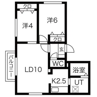 カーサ・フォレスト南平岸【4階】の間取り
