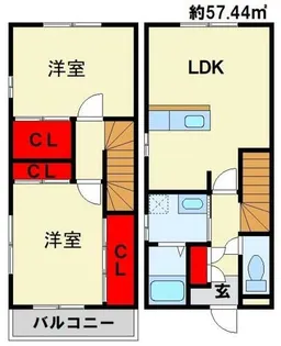 福岡県北九州市八幡西区西折尾町【アパート】の間取り