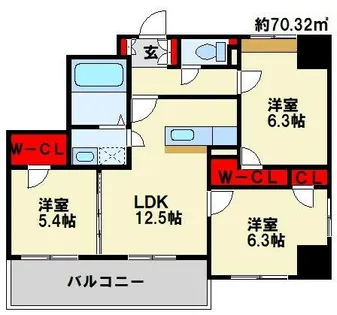F・STAGE折尾【2階】の間取り
