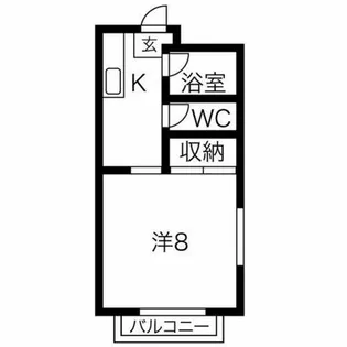 ラフォーレ駒方 A棟【101号室】の間取り