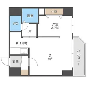 レジデンスタワー札幌【15階】の間取り