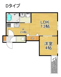 ナガモリメゾン南津守【1階】の間取り