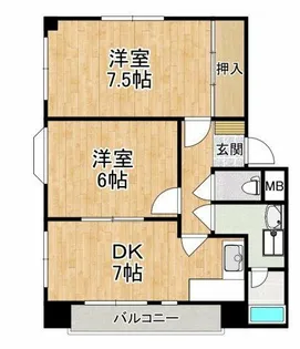 メゾンI【4階】の間取り