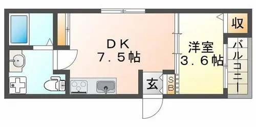 アルクグレイス【1階】の間取り