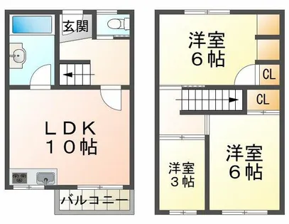 松が丘住宅17号棟【2階】の間取り