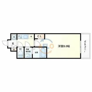 ソルテラスOSAKA MID EAST クレアスト【4階】の間取り