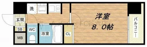 新梅田プライム【8階】の間取り