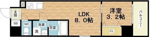 コートエスト都島【3階】の間取り