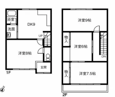 愛知県小牧市小牧3丁目【一戸建】の間取り