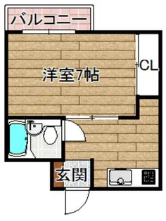 ジョイフルコーポ真上【106号室】の間取り