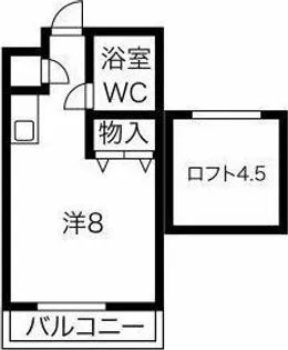 メゾンクレール【207号室】の間取り