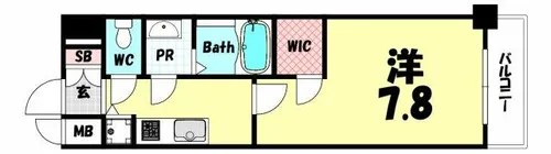 エスプレイス神戸グレース【3階】の間取り