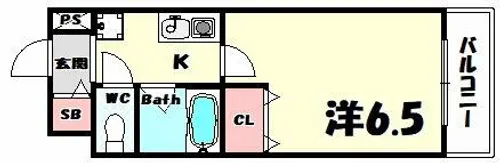 ブルーム神戸三宮【2階】の間取り