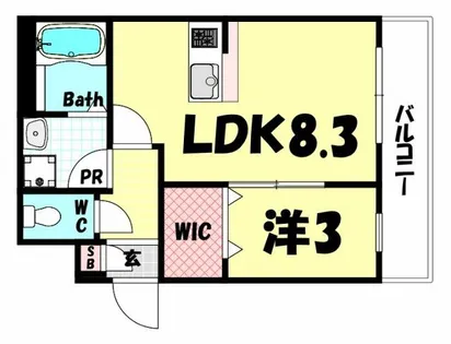 エハコ日暮通【2階】の間取り