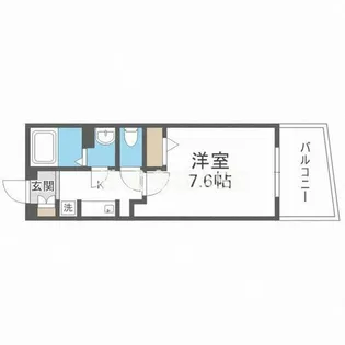 ルクレ阿波座レジデンス【5階】の間取り