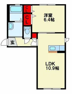1LDKの間取り画像