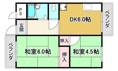 若松マンション【3階】の間取り