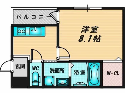 フジパレス今津中ウエスト【1階】の間取り