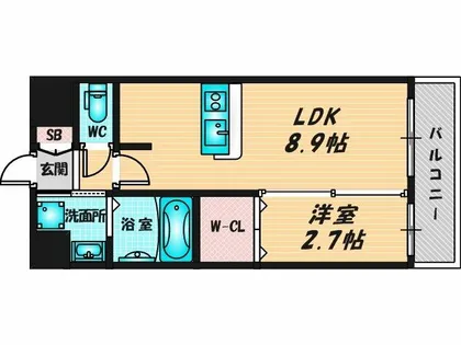ファステート東大阪バレーナ【6階】の間取り