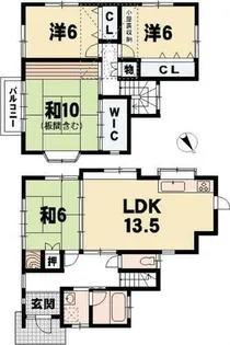 滋賀県大津市大将軍1丁目【一戸建】の間取り