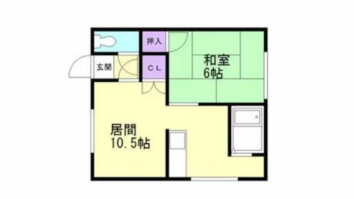 リプラウド本通【2号室】の間取り