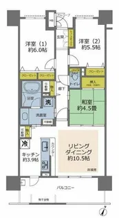 プレミスト天理【6階】の間取り