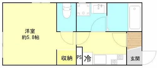 ラシックランテ上津【103号室】の間取り