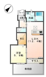 ウィステリア北条【101号室】の間取り