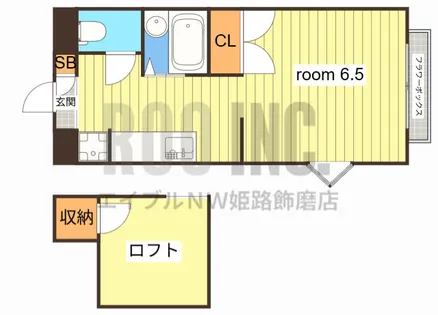 ヴィヴィール白浜【108号室】の間取り