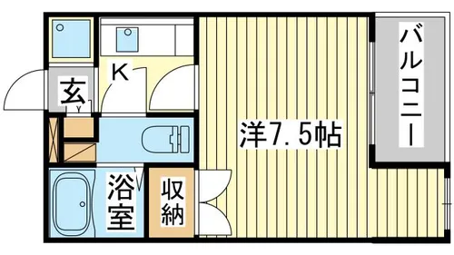 ジュネス白国【206号室】の間取り