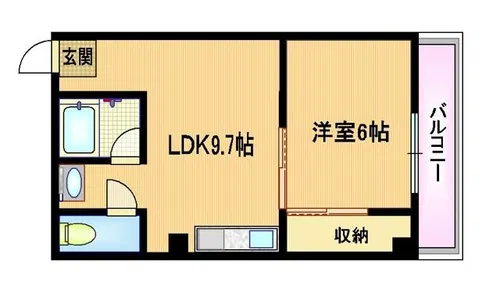 サンライズツイン関目1号館【6階】の間取り